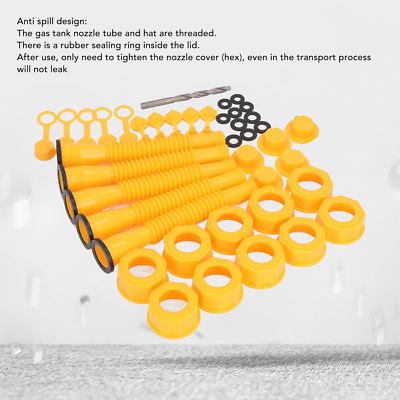 #ad #ad 5x Gas Can Spout Nozzle Vent Kit Replacement For Old Style Caps Plastic Gas Cans $9.99