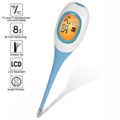 Electronic Digital LCD Oral Thermometer Fahrenheit Celsius Baby Kid Adult Body