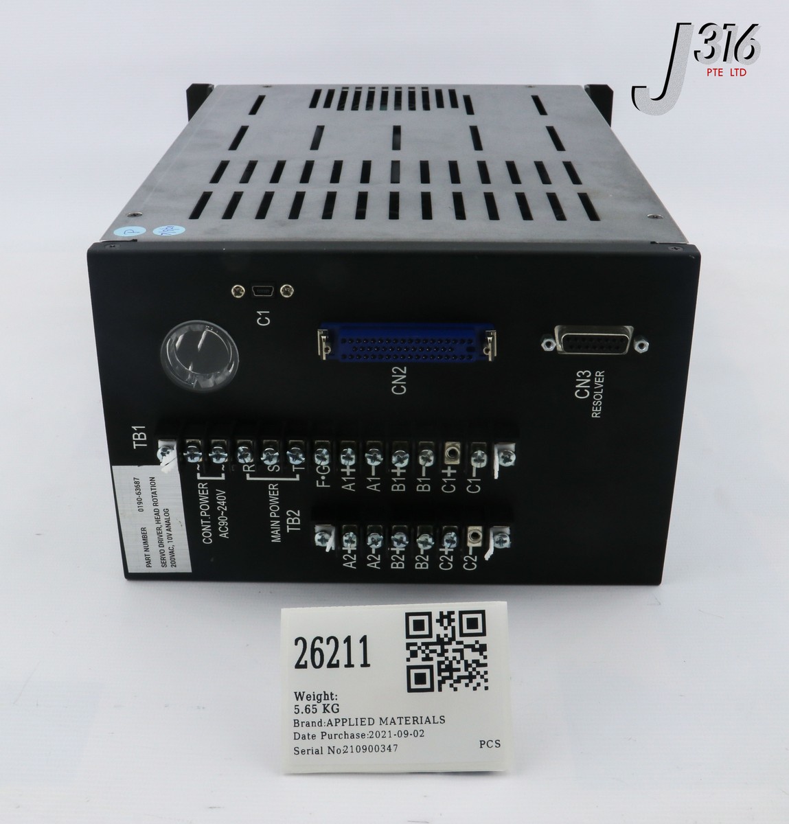 オーダー作品リクエスト 26211 APPLIED MATERIALS SERVO DRIVER, HEAD ROT, 200VAC, 10V ANALOG