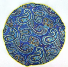 Lord R Colton Masterworks Pocket Round Ravello Isla Blue Silk - $75 Retail New