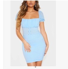 Baby Blue Puff Sleeve Dress