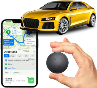 Mini GPS Tracker for Vehicles - Magnetic Real-Time GPS Tracker, No Monthly Fee