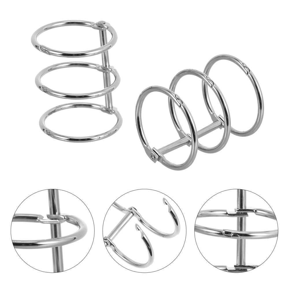 10 Pcs Binder Clip The Notebook Metal Ring Loose Leaf Rings eBay