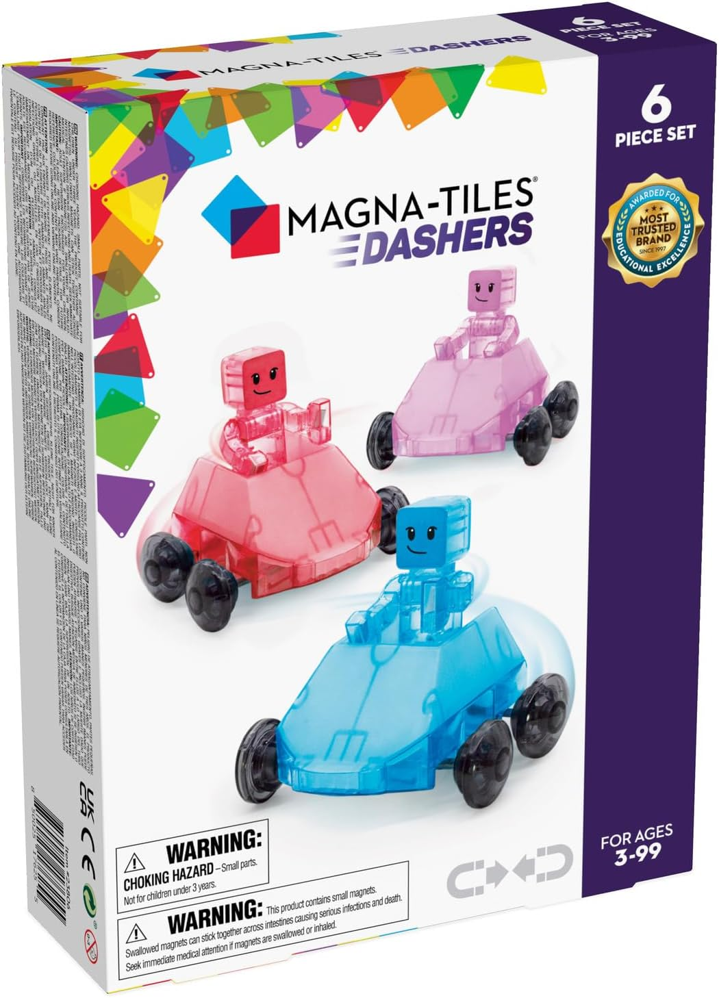 Original Dashers 6-Piece Magnetic Building Set for Kids