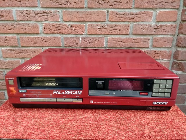 Sony Betamax ARABIA SL-T20ME RED PAL & SECAM Beta auto voltage *free shipping*