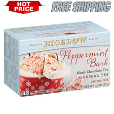 Peppermint Bark Herbal Tea, Caffeine Free, 18 Count Pack Of 6 , 108 Total Te...
