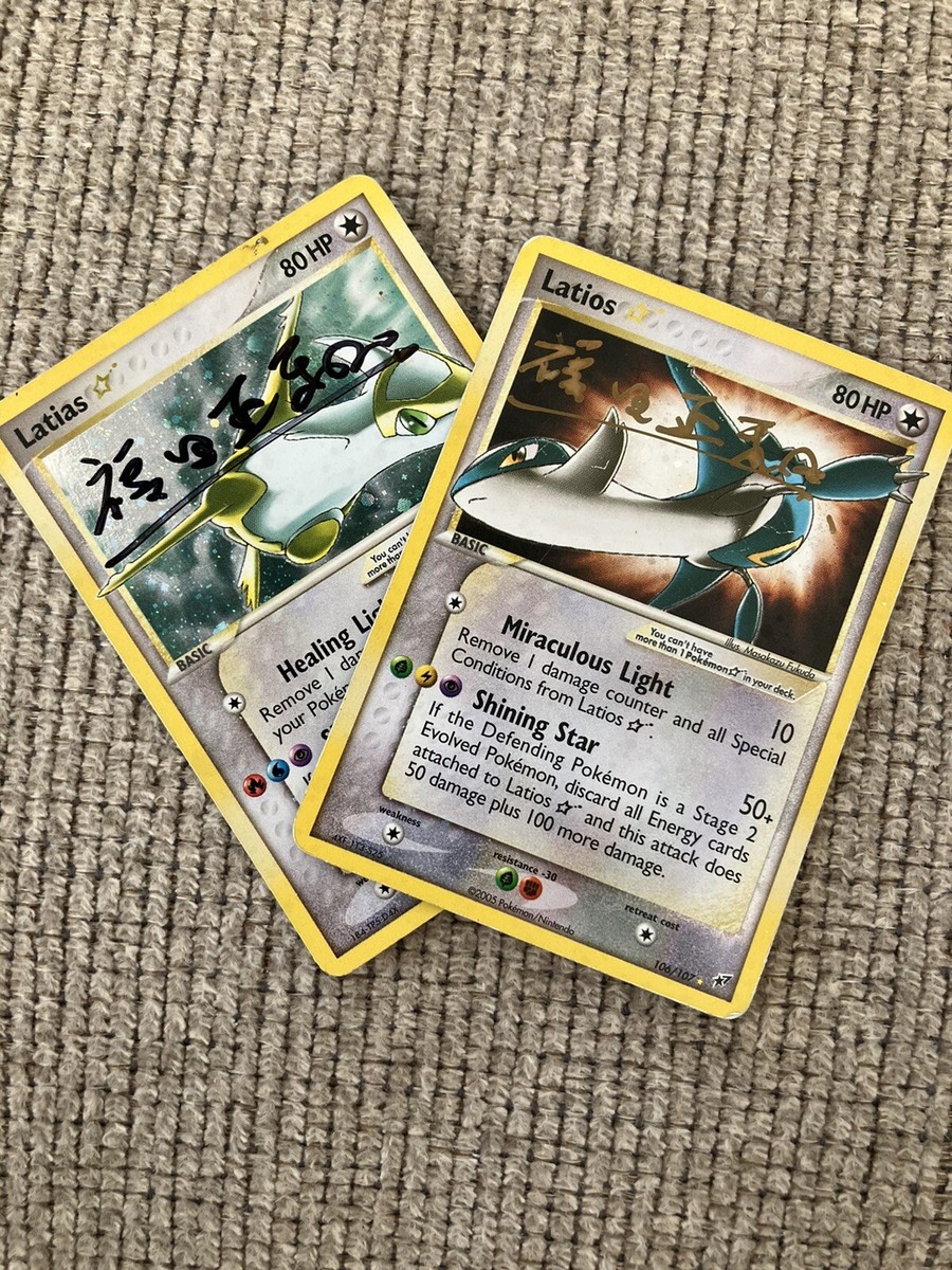 06 Worlds Masakazu Fukuda Signed Auto Latias Gold Star 105/107 EX