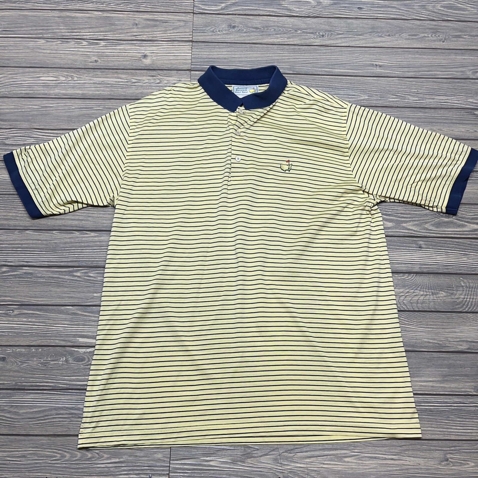 Masters Augusta National Golf Shop Polo Shirt Striped… Gem