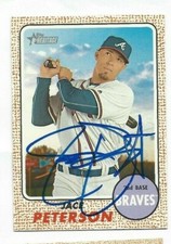 JACE PETERSON 2017 Topps Heritage #98 Baseball Card AUTO Autograph Signed