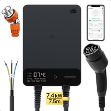 7M TPU Electric Vehicle EV Charger Type 2 6-32A 7.4kW App Control m. WiFi WLAN
