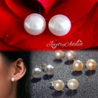 STERLING SILVER WOMENS GIRLS FRESHWATER PEARL STUD EARRINGS 5MM-10MM Party GIFT