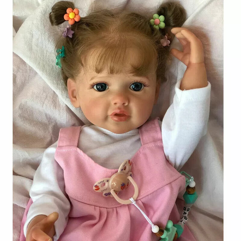 Realistic 22'' Bebe Reborn Soft Silicone Reborn Baby Doll Girl