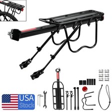 Rear Bike Rack Cargo Rack Alloy Luggage Carrier Bicycle 110 Lbs Capacity Holder