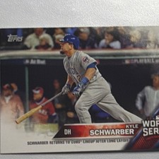 Topps 2016 World Series Champions Kyle Schwarber Baseball Cubs WS-1
