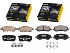 Front Rear Ceramic Brake Pads For 2011-2014 Chrysler 200 2.0L 2.4L 3.6L OE spec