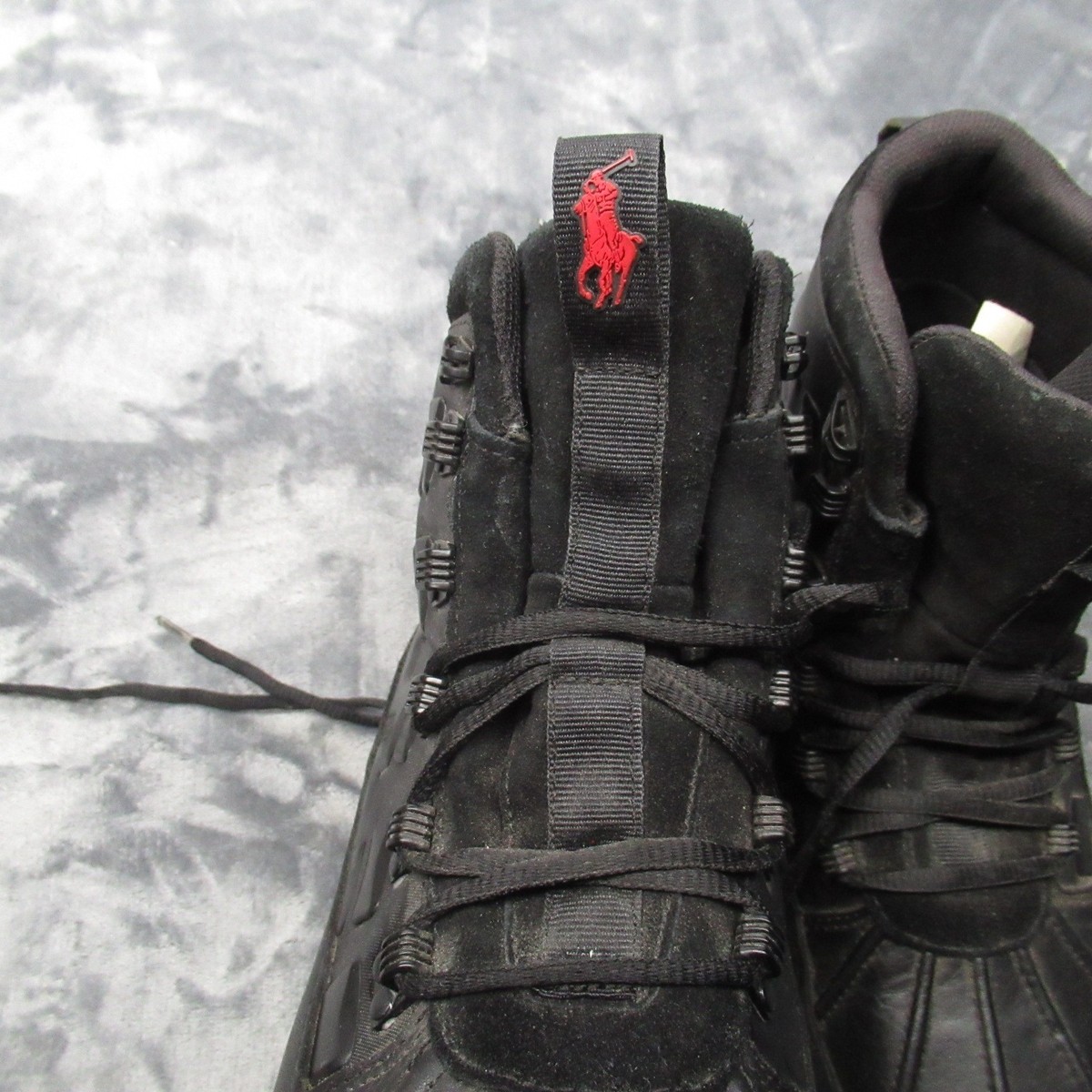 Polo Ralph Lauren Men Delton Boots 10D Black Leather Suede  display picture 2