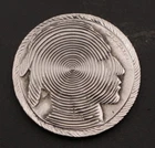 Buffalo Nickel Engraving –Spiral Center with Border Variation -Hand Carved 😵‍💫