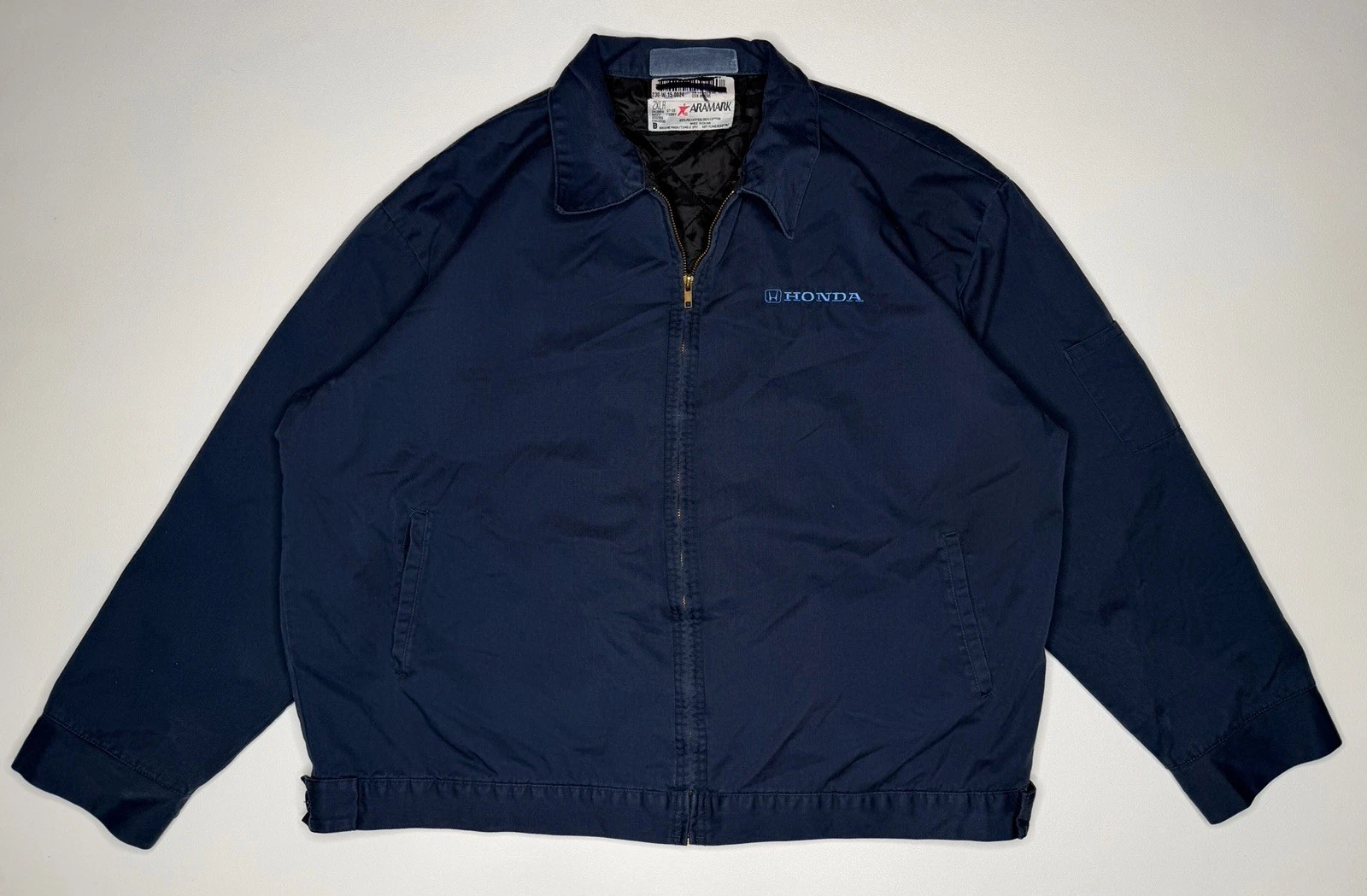 Vintage Honda Mechanic Work Parts Delivery Jacket Blue | XXL image 1