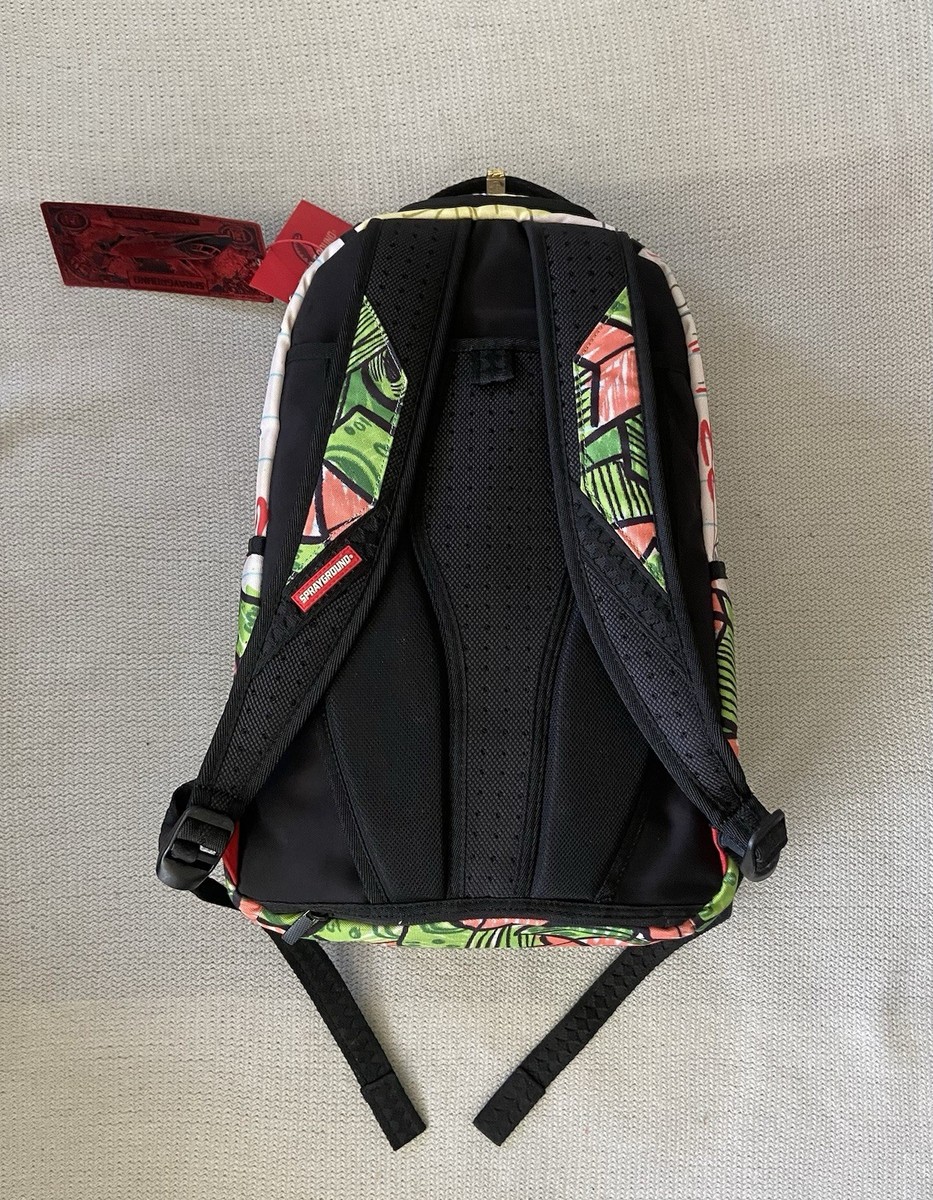 RARE Sprayground Scribble Money DLXR Backpack DISCONTINUED+ Red