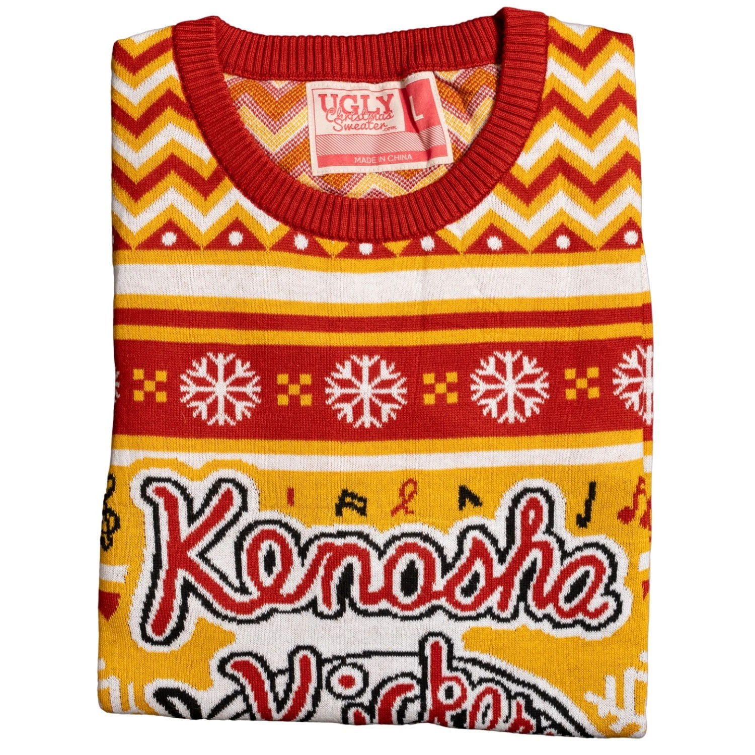 Kenosha Kickers Band Logo Home Ugly Christmas Sweater