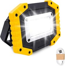 LED Rechargeable Work Lights, 30W Floodlight Battery Security Light with 3 Modes