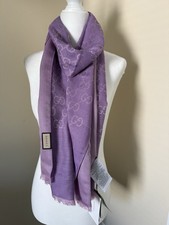 Gucci GG Scarf In Lavender, NWT