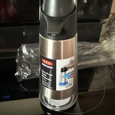 OXO Good Grips Stainless Steel Soap Dispenser, Kitchen and Bathroom Accessory
