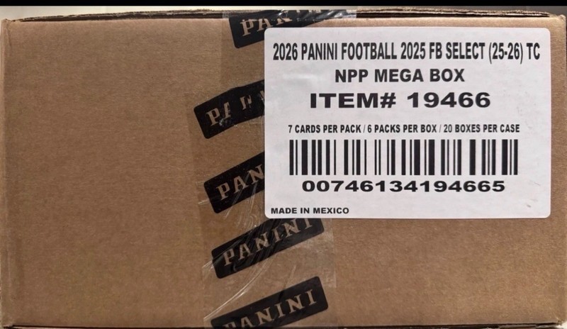 2025 Panini Select Football NFL Factory Sealed 20 Box Mega Case