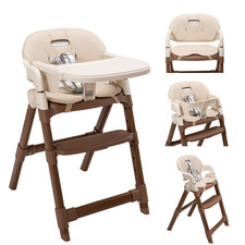 Foldable Convertible 4-in-1 Baby High Chair Multi-use Design with Adjustable Leg