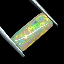3.20 Cts Natural Ethopian Opal 16x7mm Cushion Cabochon Multi Fire Loose Gemstone