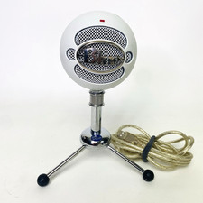 Blue Snowball ICE USB Microphone White Silver Stand Podcasting Streaming PC/MAC