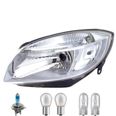 Scheinwerfer links inkl. Premium Lampen für Skoda Fabia II 542 mit LWR Motor