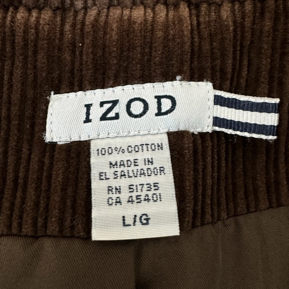 Винтажный Izod Peacoat коричневый вельвет ребристый Куртка Пальто женский размер большой - Изображение 4 из 4