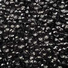 6mm Cup Black Metallic Embossed Texture Made in USA