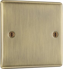 BG NAB94 Nexus Metal | Antique Brass | 1 Gang Single Blank Plate
