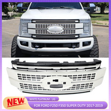 White Platinum Front Upper Grille Grill For Ford F250 F350 F-250 F-350 2017-2019 White Platinum Front Upper Grille Grill For Ford F250 F350 F-250 F-350 2017-2019