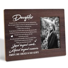 Wood Picture Frame for Tabletop Display, Grieving Gift for Loss of Daughter