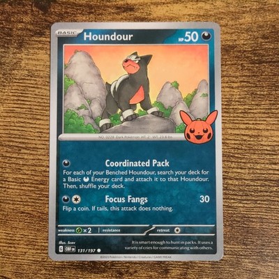 Pokemon Hunduster / Houndour Trick or Trade 2024 OBF 131/197 Promo English NM