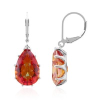 Cavill Oranger Mystik Quarz Ohrringe 925 Sterling Silber Tropfen Schliff 9,89Ct