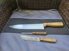 Vtg Knives Lot Ekco Eterna Chef & Hi Carbon Steel Knives Pre Owned Condition #8