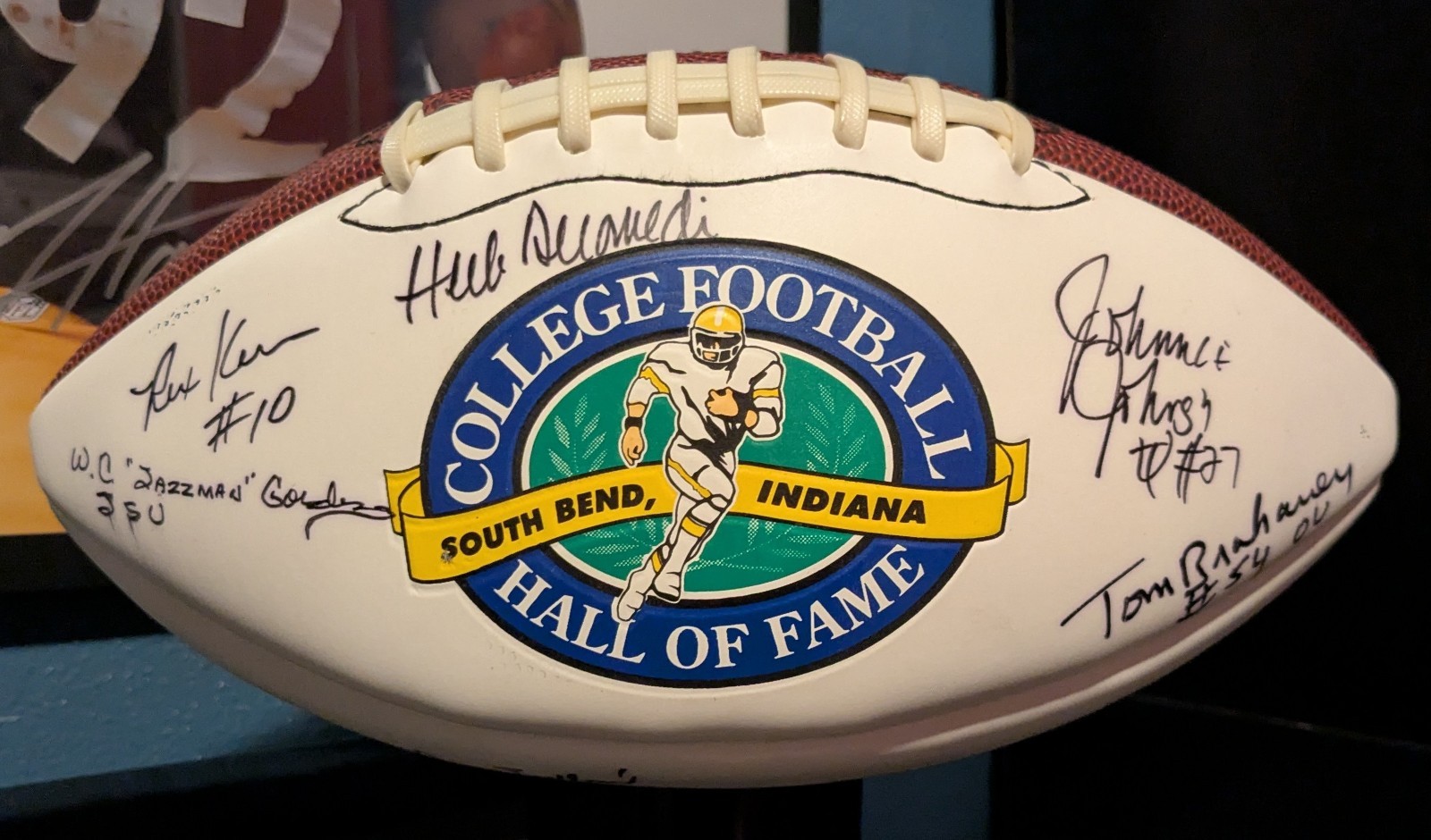 College Football Hall of Fame Signed Football by Flutie,Members Of 2007 and 2008