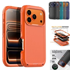For iPhone 17 Pro Max/17 Pro/17 Case Shockproof Heavy Duty 3in1 Combo Hard Cover