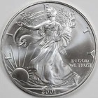 2001 American Silver Eagle (BU) - AUTHENTIC - In a Capsule to Protect It!