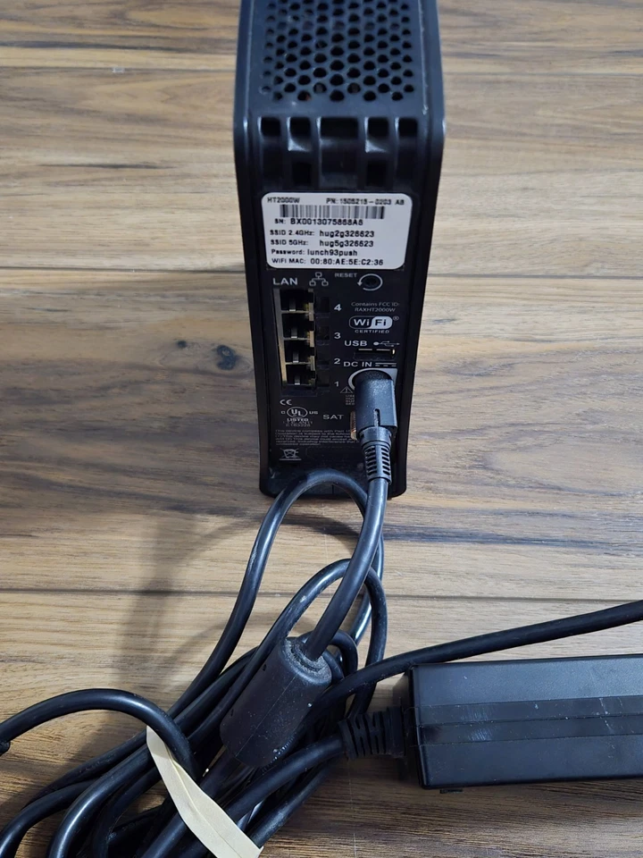 HughesNet HT2000W Black Satellite Dual Band 2.4Ghz-5Ghz Internet Modem Router - Image 4 of 4