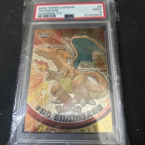 PSA 9 Charizard #06 Topps Chrome Pokemon TV Animation Edition 2000