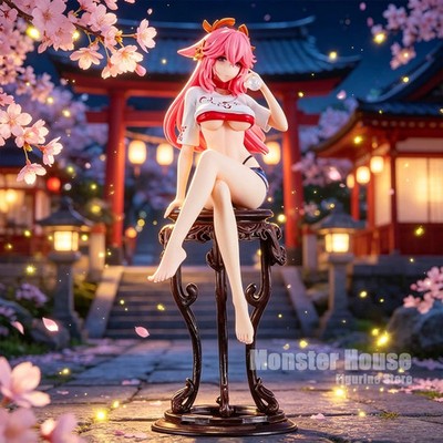 24cm Genshin Impact Yae Miko Action Figure PVC Model Collectible Toy