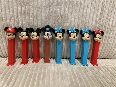 Lot Of 8 Mickey And Minnie Mouse Pez Dispensers