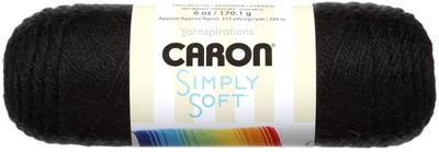 Caron Simply Soft Solids Yarn-Black H97003-9727