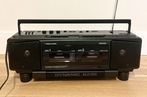 RARE Vintage Realistic SCR-39 Boombox 14-757 Stereo Double Cassette Portable