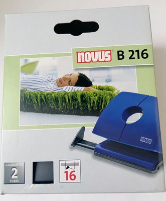 NOVUS B 216 Papier Locher Bürolocher Schwarz 025-0296 NEU